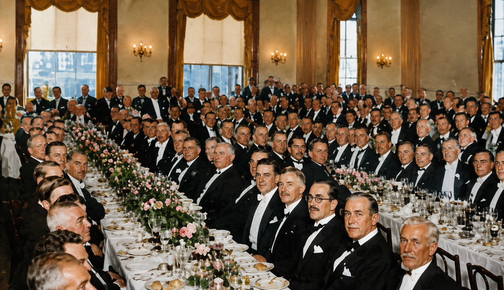 Jantar de 25 de agosto de 1928 com o presidente Antônio Carlos no Clube de Juiz de Fora